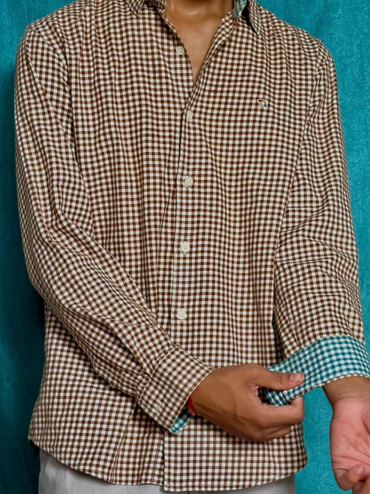 Micro check shirt