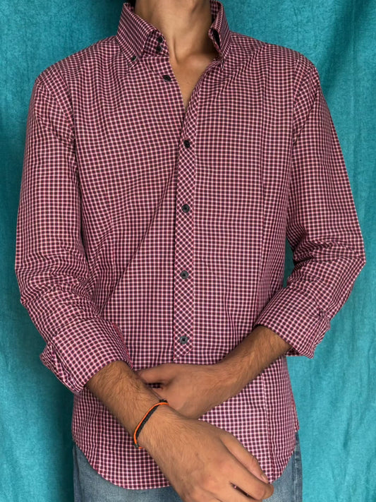 Micro check shirt